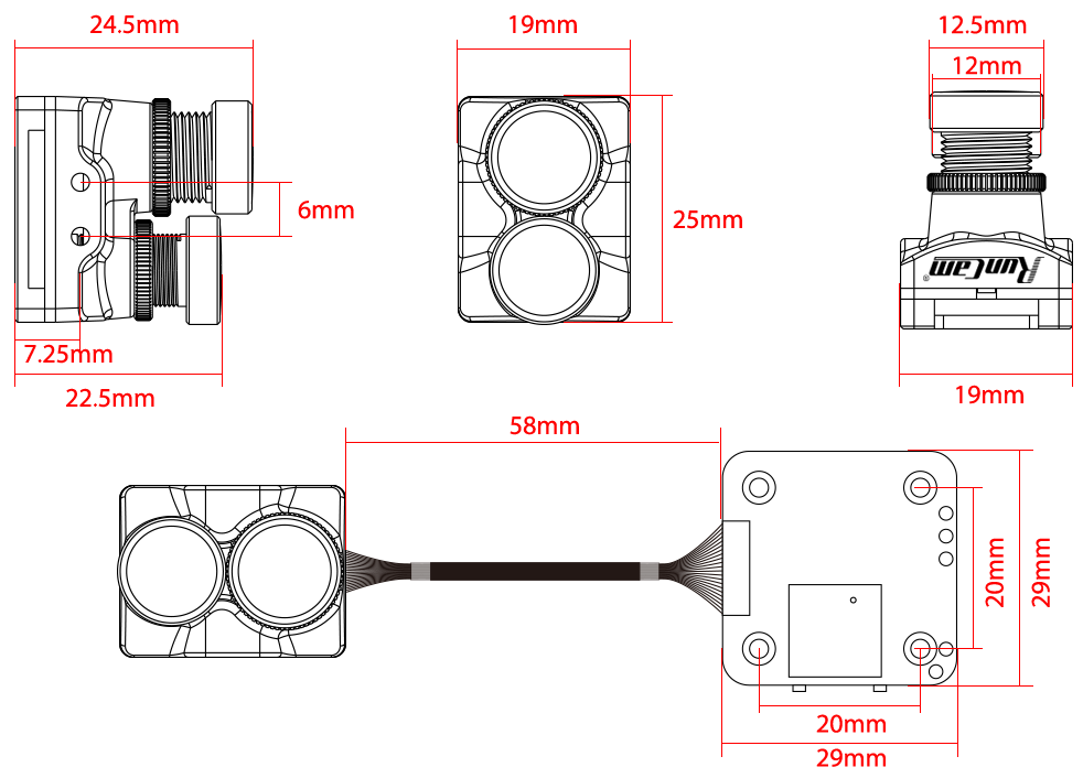 RunCam Hybrid розміри